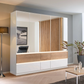 Winnipeg Alpine White With Mirror 5 Door Wardrobe with Drawers - W226CM