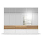 Winnipeg Alpine White With Mirror 6 Door Wardrobe with Drawers - W271CM