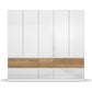 Winnipeg Alpine White 5 Door Wardrobe with Drawers - W226CM