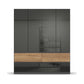 Winnipeg Metallic Grey 4 Door Wardrobe with Drawers – W181CM