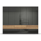 Winnipeg Metallic Grey 6 Door Wardrobe with Drawers - W271CM