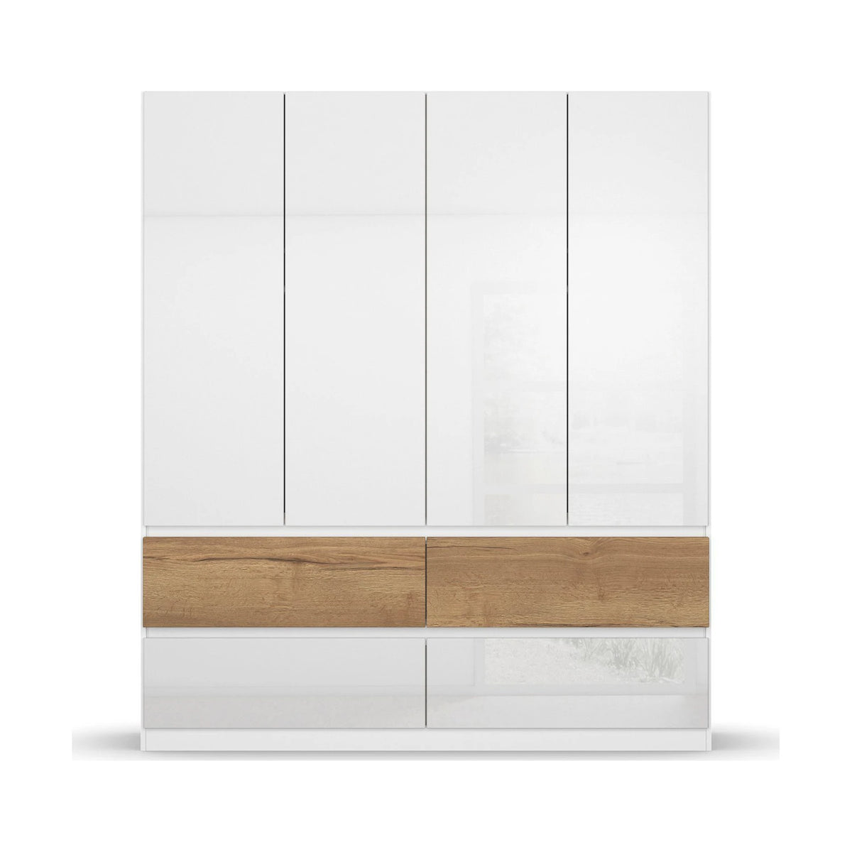 Winnipeg Alpine White 4 Door Wardrobe with Drawers - W181CM