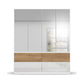 Winnipeg Alpine White With Mirror 4 Door Wardrobe with Drawers - W181CM