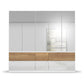 Winnipeg Alpine White With Mirror 5 Door Wardrobe with Drawers - W226CM