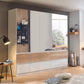 Winnipeg Alpine White With Mirror 5 Door Wardrobe with Drawers - W226CM