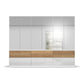 Winnipeg Alpine White With Mirror 6 Door Wardrobe with Drawers - W271CM