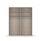 Mali Graphite & Mirror Sliding Door Wardrobe - Interior view