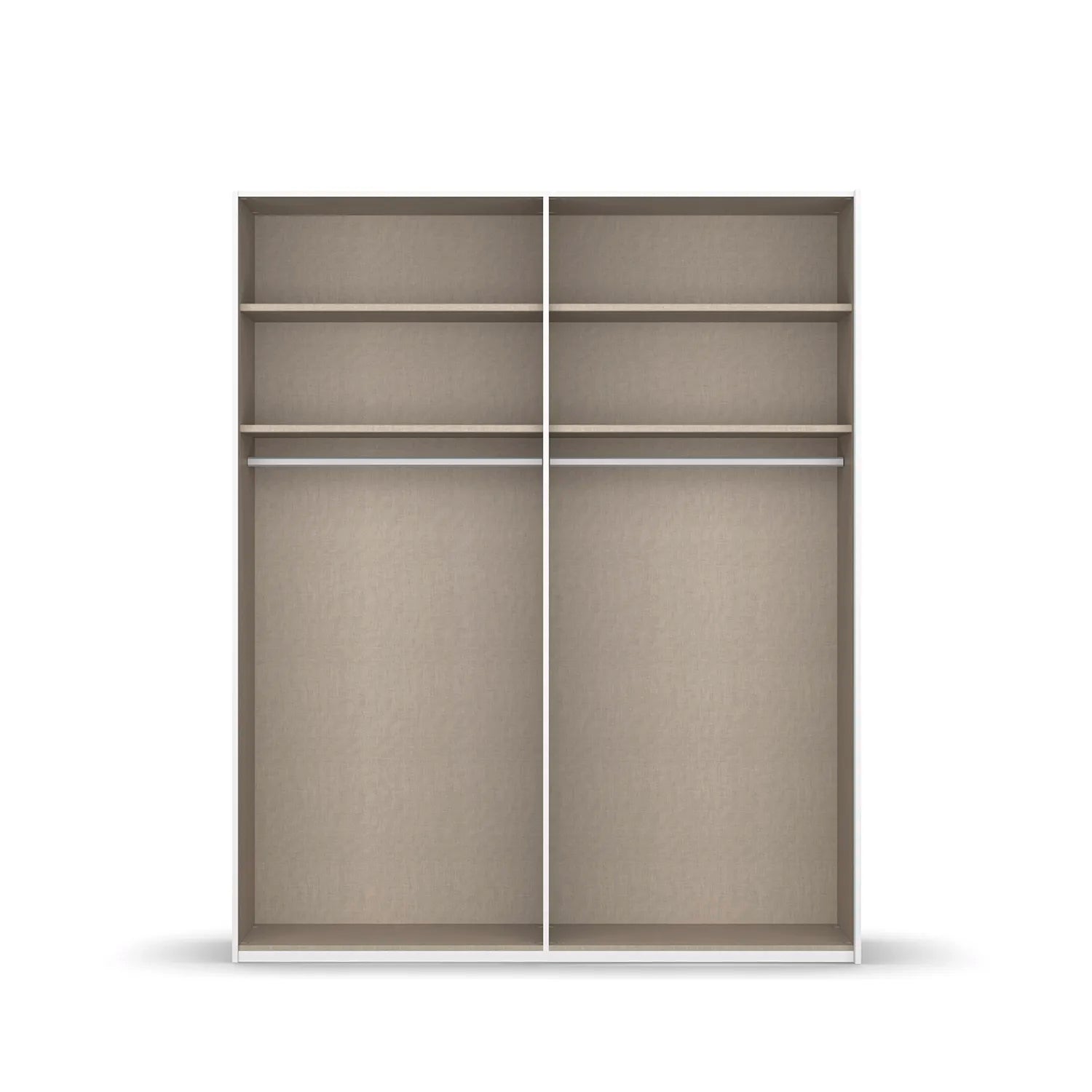 Mali Graphite & Mirror Sliding Door Wardrobe - Interior view