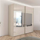 Rauch Miramar Frame 181cm Champagne Glass Sliding Wardrobe