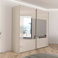 Rauch Miramar Frame 181cm Champagne Glass Sliding Wardrobe