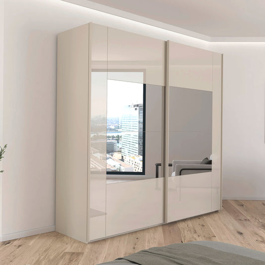 Rauch Miramar Frame 181cm Champagne Glass Sliding Wardrobe