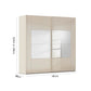 Rauch Miramar Frame 181cm Champagne Glass Sliding Wardrobe