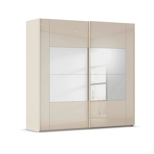Rauch Miramar Frame 226cm Champagne Glass sliding wardrobe with mirror