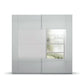 Rauch Rio premium mirrored wardrobe with soft grey frame style finish