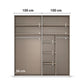 Interior view of Rauch Contido 2 Door Sliding Wardrobe 100cm compartments