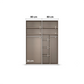Interior view of Rauch Contido 2 Door Sliding Wardrobe 80cm compartments