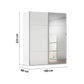 Rauch Contido 2 Door Sliding Wardrobe in White 180cm