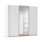 Rauch Zendaya 3 Door Sliding Wardrobe in White with mirror