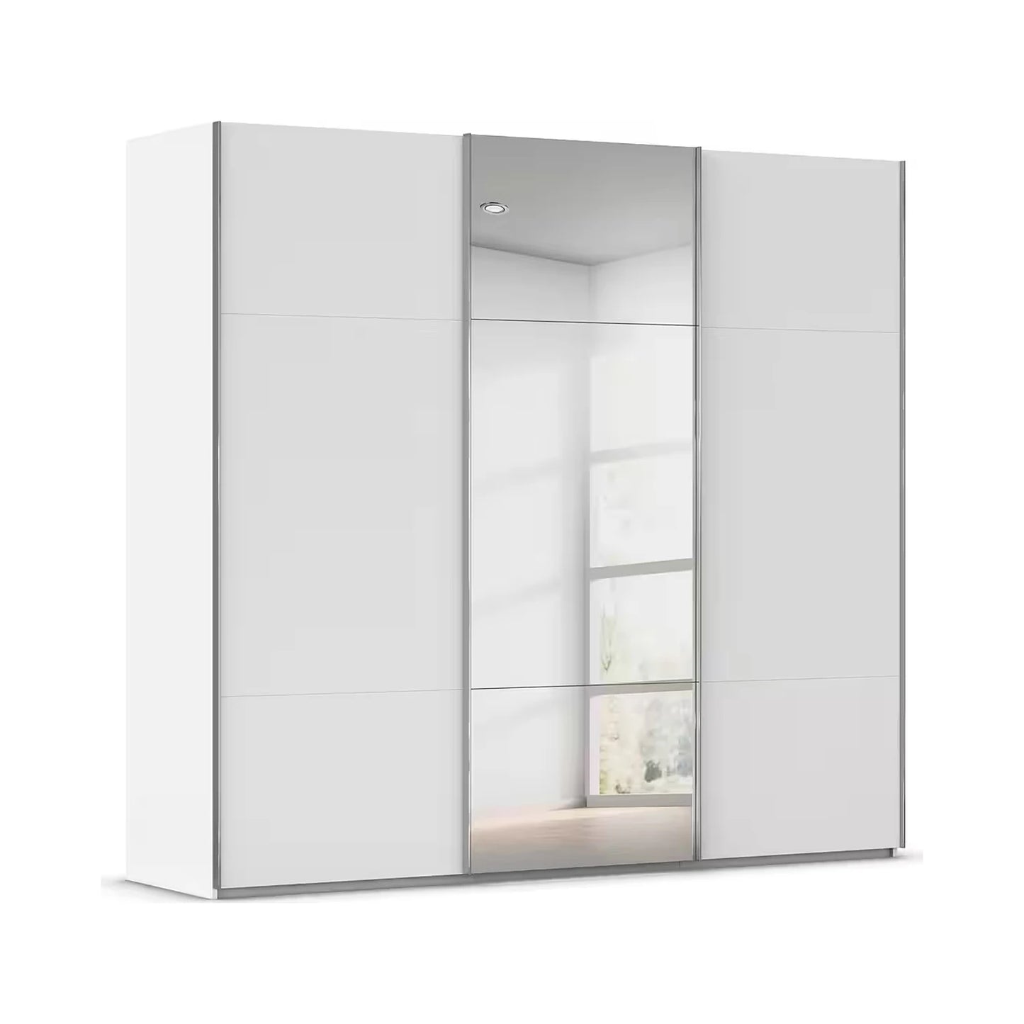 Rauch Zendaya 3 Door Sliding Wardrobe in White with mirror