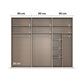Interior view of Rauch Contido 3 Door Sliding Wardrobe - 90cm compartments