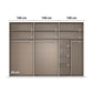 Interior view of Rauch Contido 3 Door Sliding Wardrobe - 100cm compartments