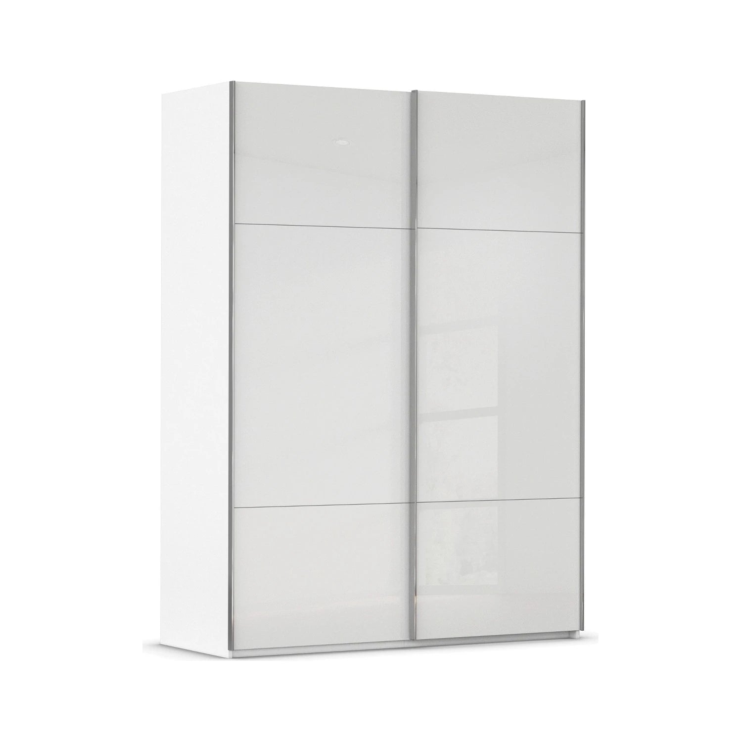 Rauch Contido Glass 2 Door Sliding Wardrobe in White