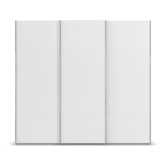 Front view of Rauch Zendaya 3 Door Sliding Wardrobe in White