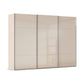 Rauch Contido 3 Door Glass Sliding Wardrobe in Champagne 