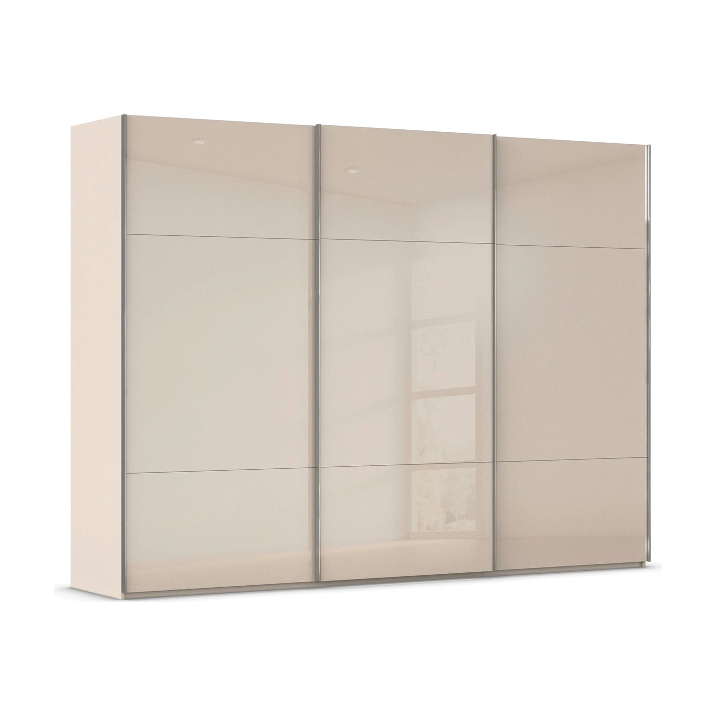 Rauch Contido 3 Door Glass Sliding Wardrobe in Champagne 