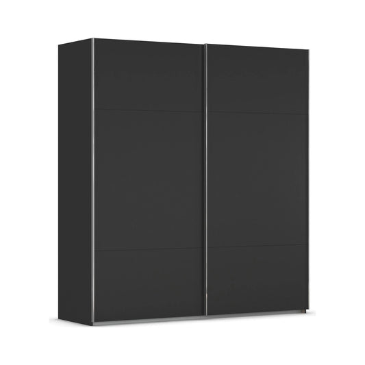Rauch Contido 2 Door Sliding Wardrobe in Black - Home Of Wardrobes
