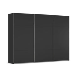Rauch Contido 3 Door Sliding Wardrobe in Black - Home Of Wardrobes
