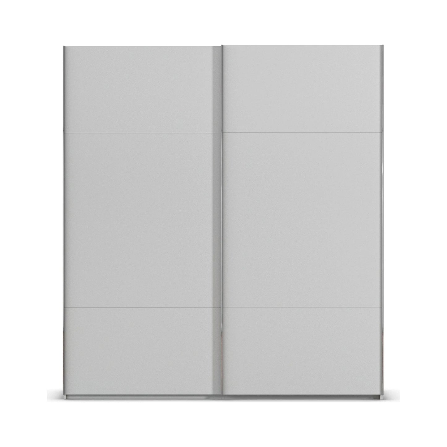 Front view of Rauch Contido 2 Door Sliding Wardrobe in Silk Grey