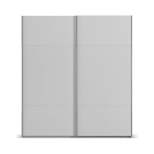 Front view of Rauch Contido 2 Door Sliding Wardrobe in Silk Grey