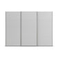 Front view of Rauch Contido 3 Door Sliding Wardrobe in Silk Grey