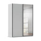 Rauch Contido 2 Door Sliding Wardrobe in Silk Grey with black strips
