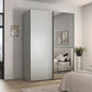 Rauch Contido 2 Door Sliding Wardrobe in Silk Grey - Styled in a Bedroom