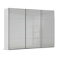 Rauch Contido 3 Door Glass Sliding Wardrobe in Silk Grey - Home Of Wardrobes