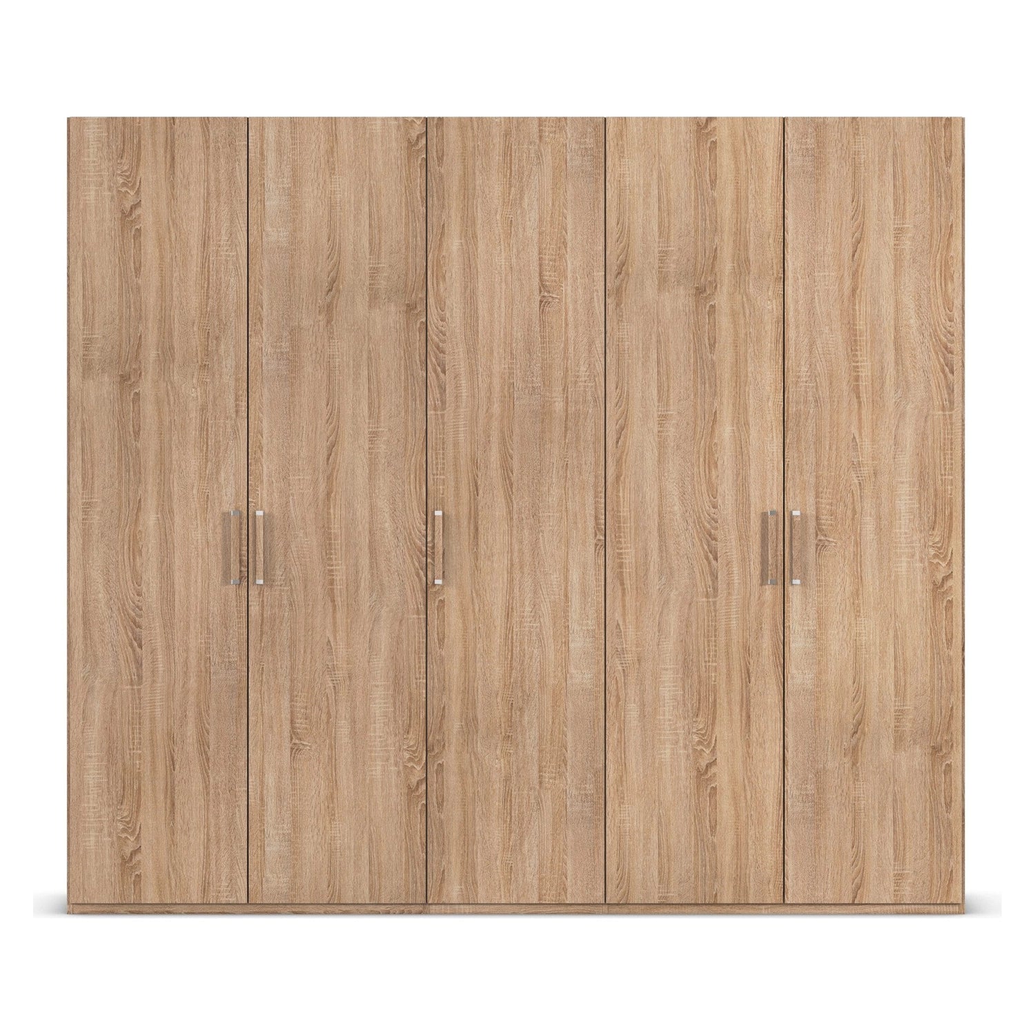 Without Mirror 5 Door Sonoma Oak hinged Wardrobe
