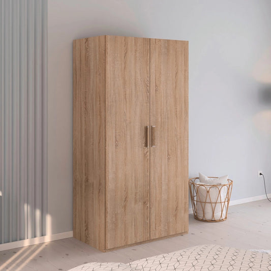 Rauch Eve Sonoma Oak 2 Door hinged Wardrobe in bedroom
