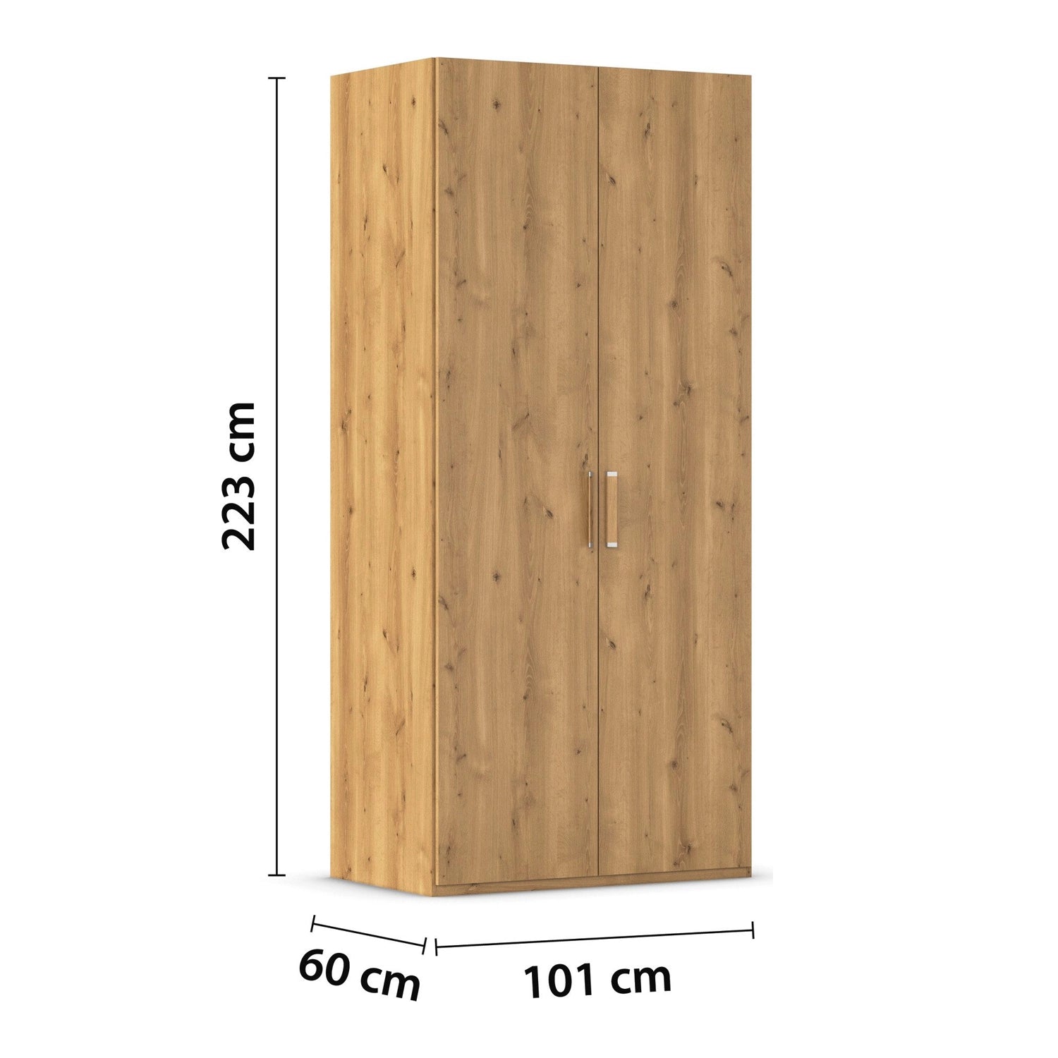 Rauch Eve Wild Oak 2 Door hinged Wardrobe Height 223 cm