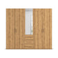 With mirror 5 Door 3 Drawers Wild Oak Wardrobe