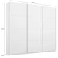 Rauch Forms White Decor 3 Door Sliding Wardrobe with Mirror - Dimensions