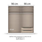 Rauch Lamela Hinged Door Wardrobe internal comparment view with addtional information