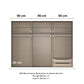 Rauch Lamela Hinged Door Wardrobe internal comparment view with addtional information