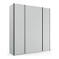 Symphony 201cm Decor 4 Door Hinged Wardrobe in Silk Grey