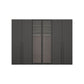 Rauch Kacey 301cm Transparent Glass 6 Door Wardrobe 