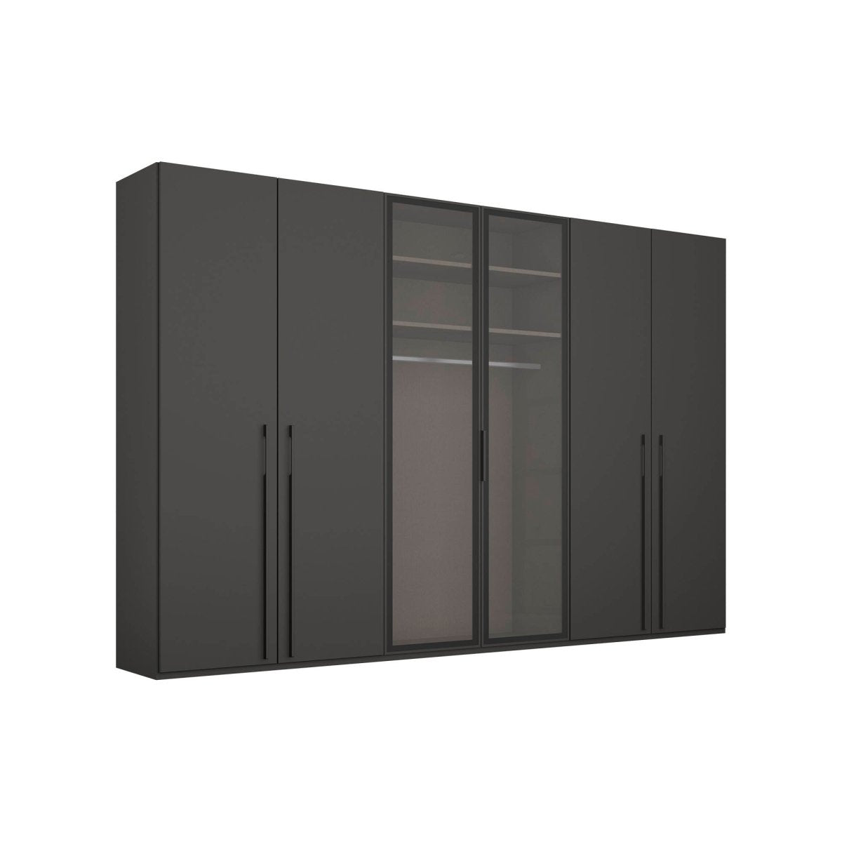 Rauch Kacey 301cm Transparent Glass 6 Door Wardrobe