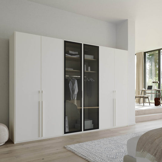 Rauch Kacey 301cm Transparent Glass 6 Door Wardrobe 