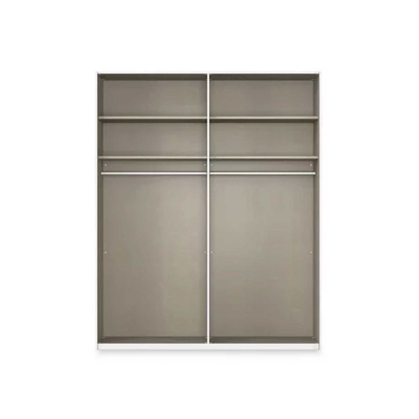 Rauch Heaven 2 Door Slider Wardrobe with Glass Doors and Lights - Internal Compartments