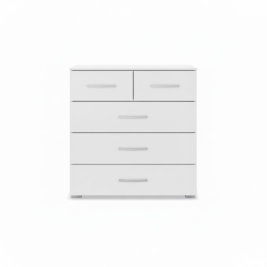 Rauch Impulse 2+3 Drawer Chest in White front view